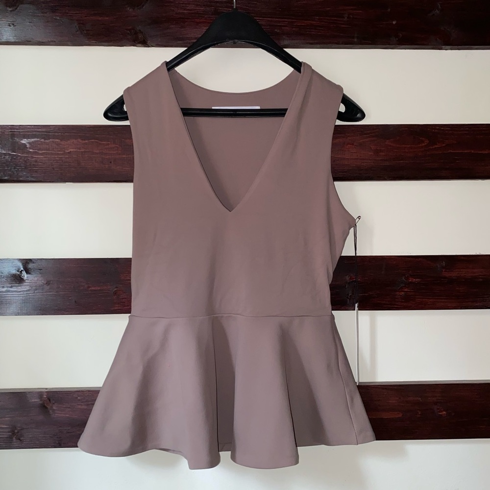 Susana Monaco V Neck Peplum Top